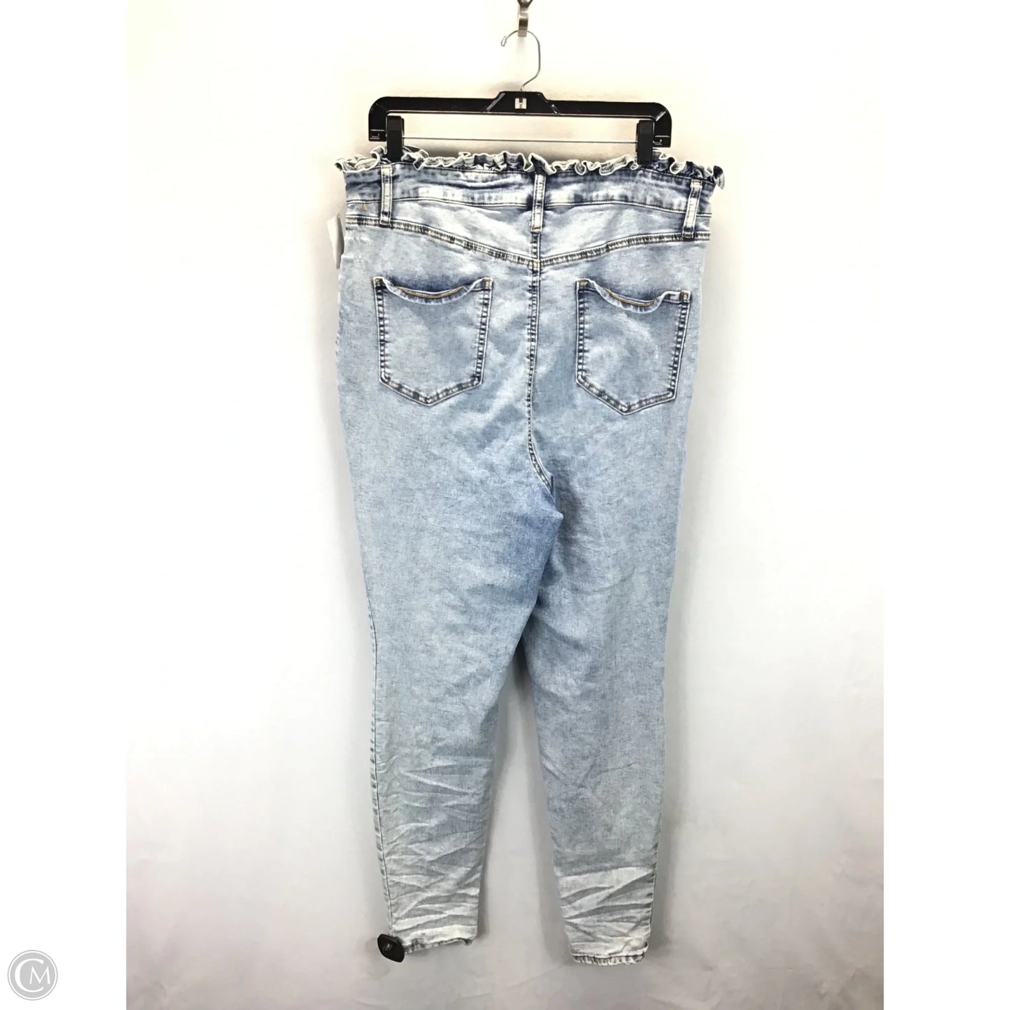 Jeans Straight By Fashion To Figure In Blue Denim, Size: 18