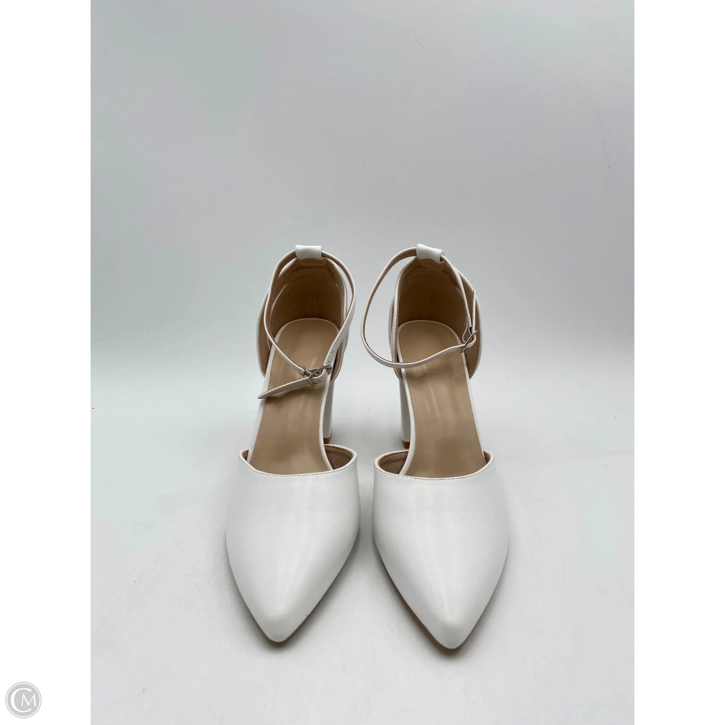 Shoes Heels Block By Clothes Mentor In White, Size: 9.5