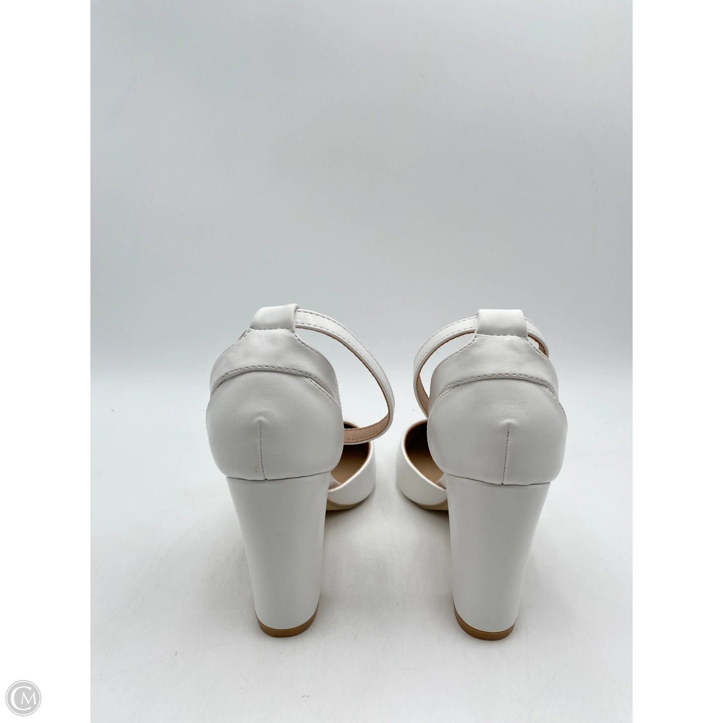 Shoes Heels Block By Clothes Mentor In White, Size: 9.5