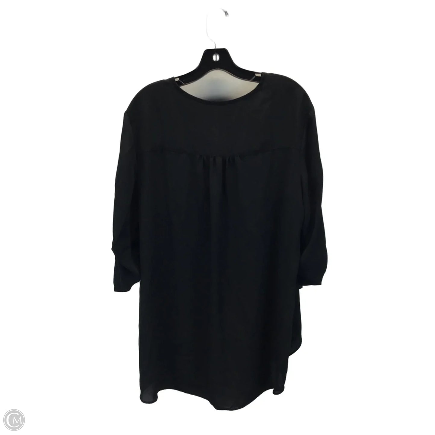 Top 3/4 Sleeve By Alfani In Black, Size: 18
