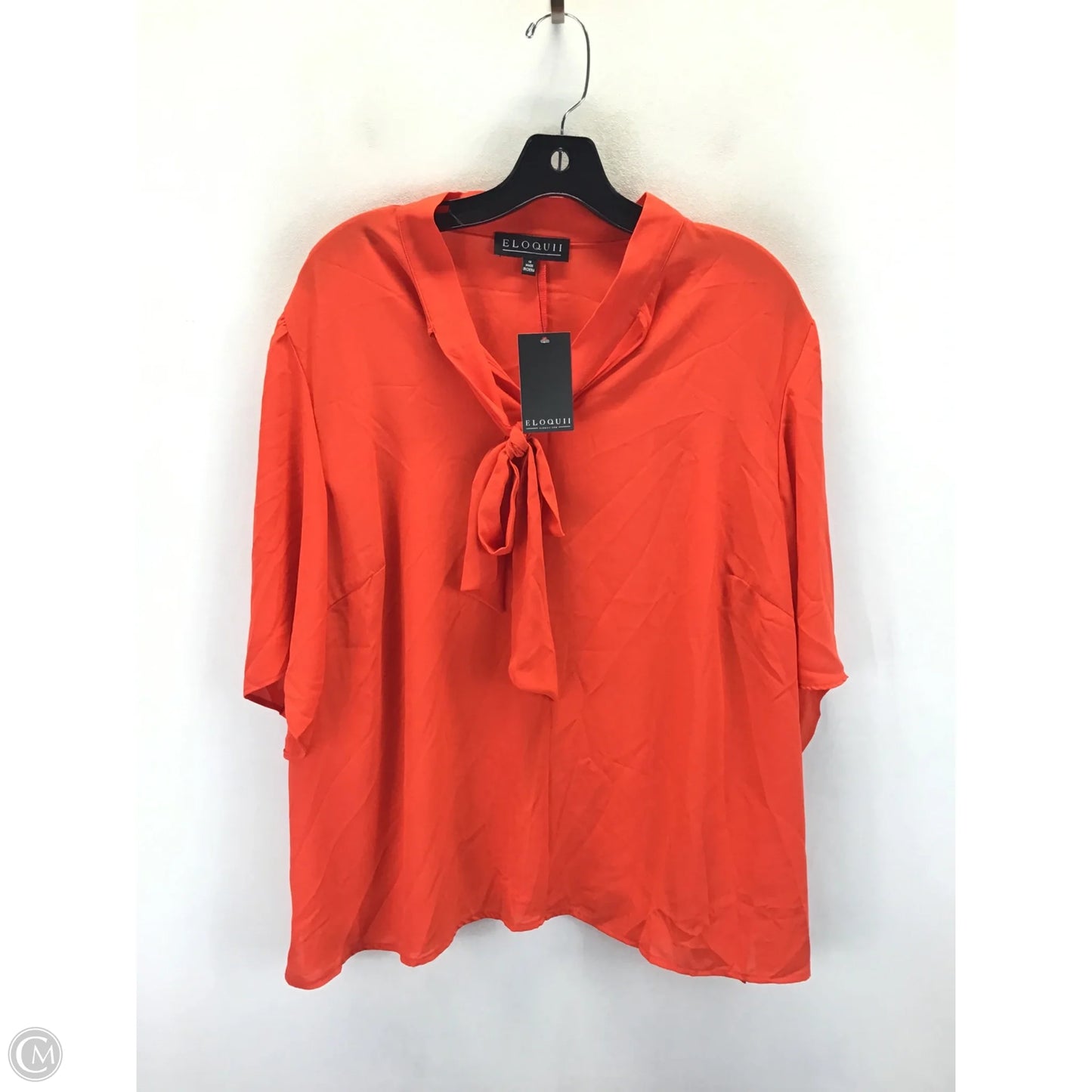 Top Short Sleeve By Eloquii In Orange, Size: 18