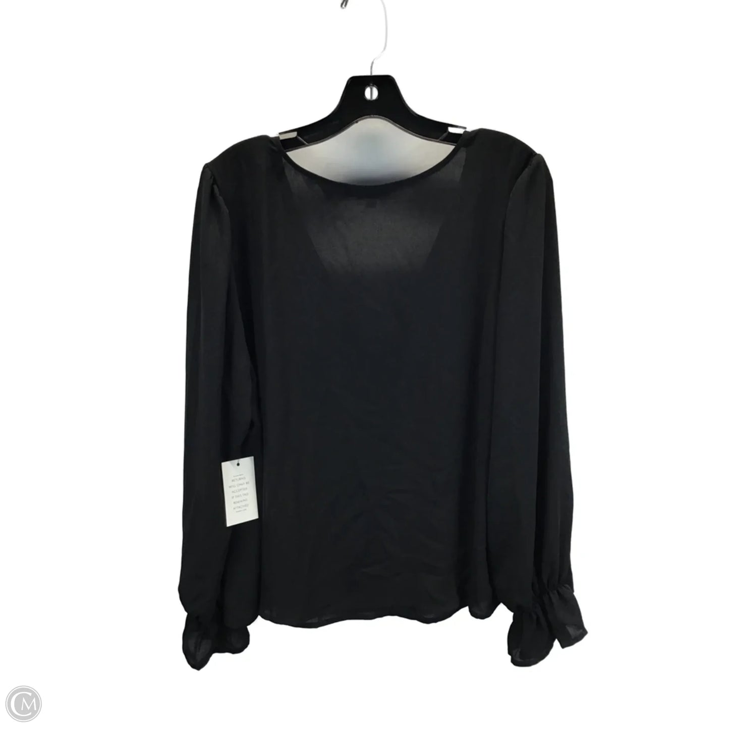 Top Long Sleeve By Eloquii In Black, Size: 16