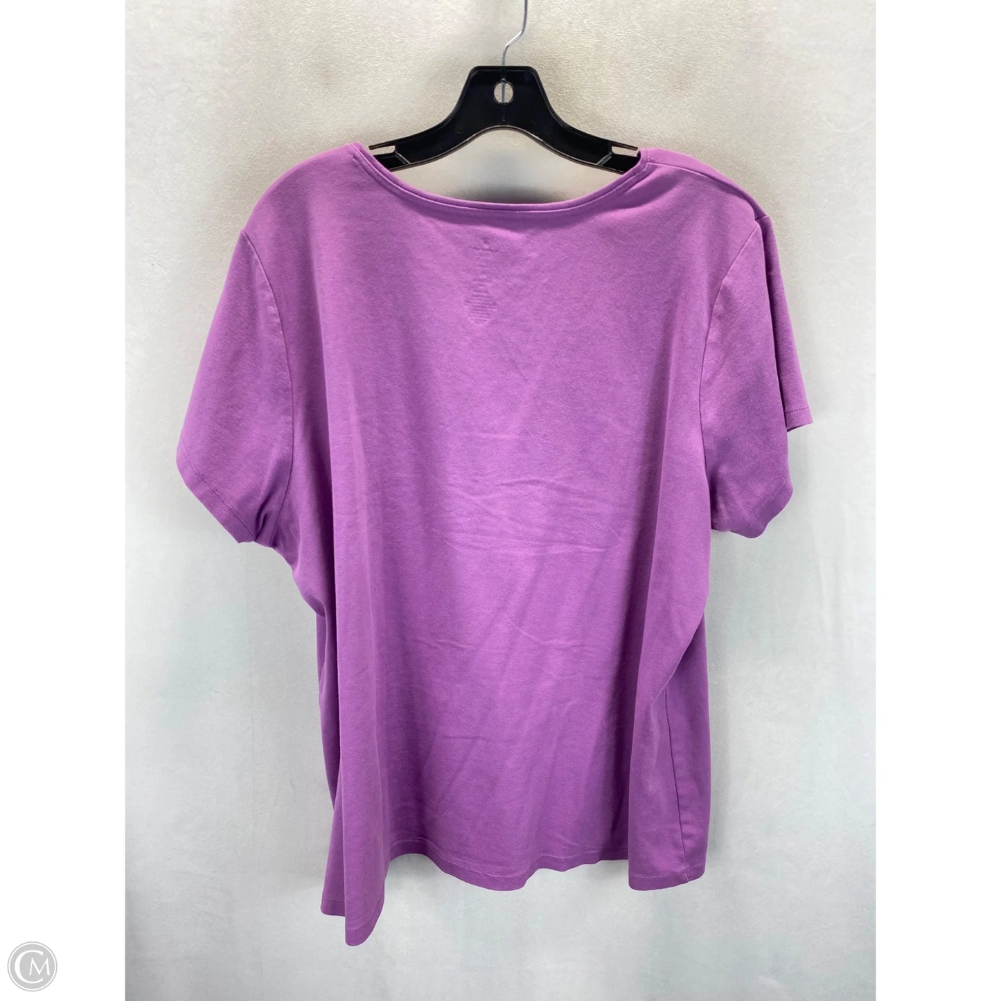 Top Short Sleeve Basic By St Johns Bay In Purple, Size: 3x