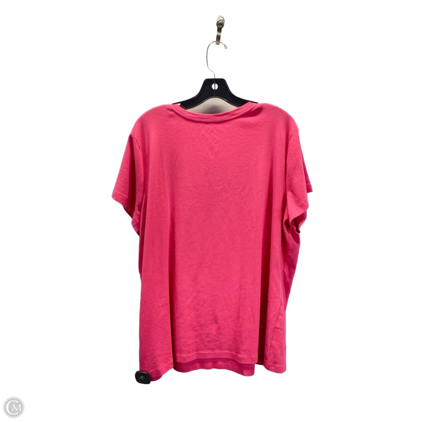 Top Short Sleeve Basic By St Johns Bay In Pink, Size: 2x