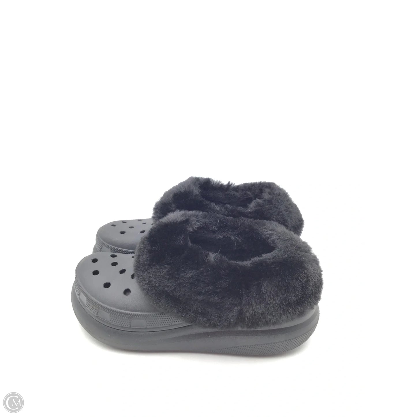 Shoes Heels Wedge By Crocs In Black, Size: 10