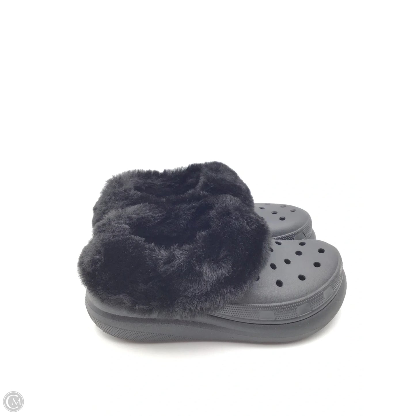 Shoes Heels Wedge By Crocs In Black, Size: 10