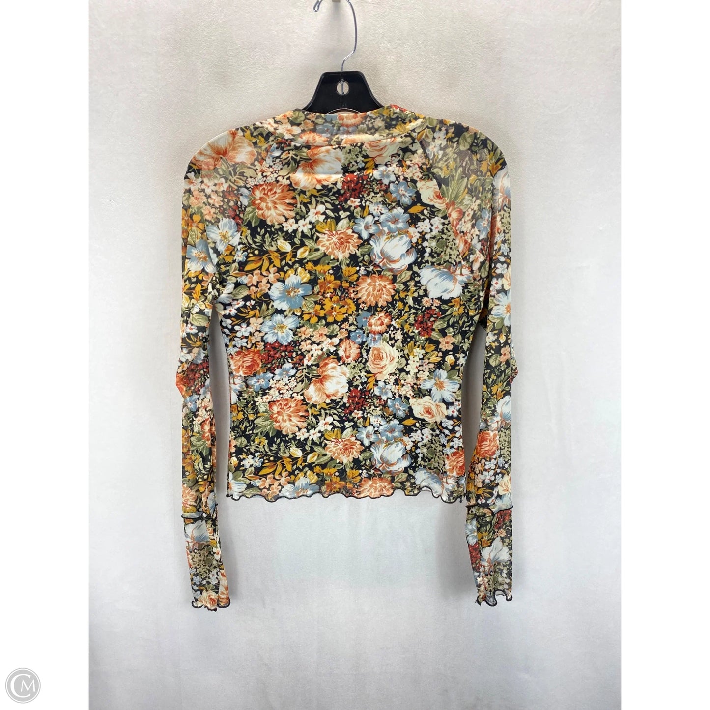 Top Long Sleeve By Promesa In Floral Print, Size: M