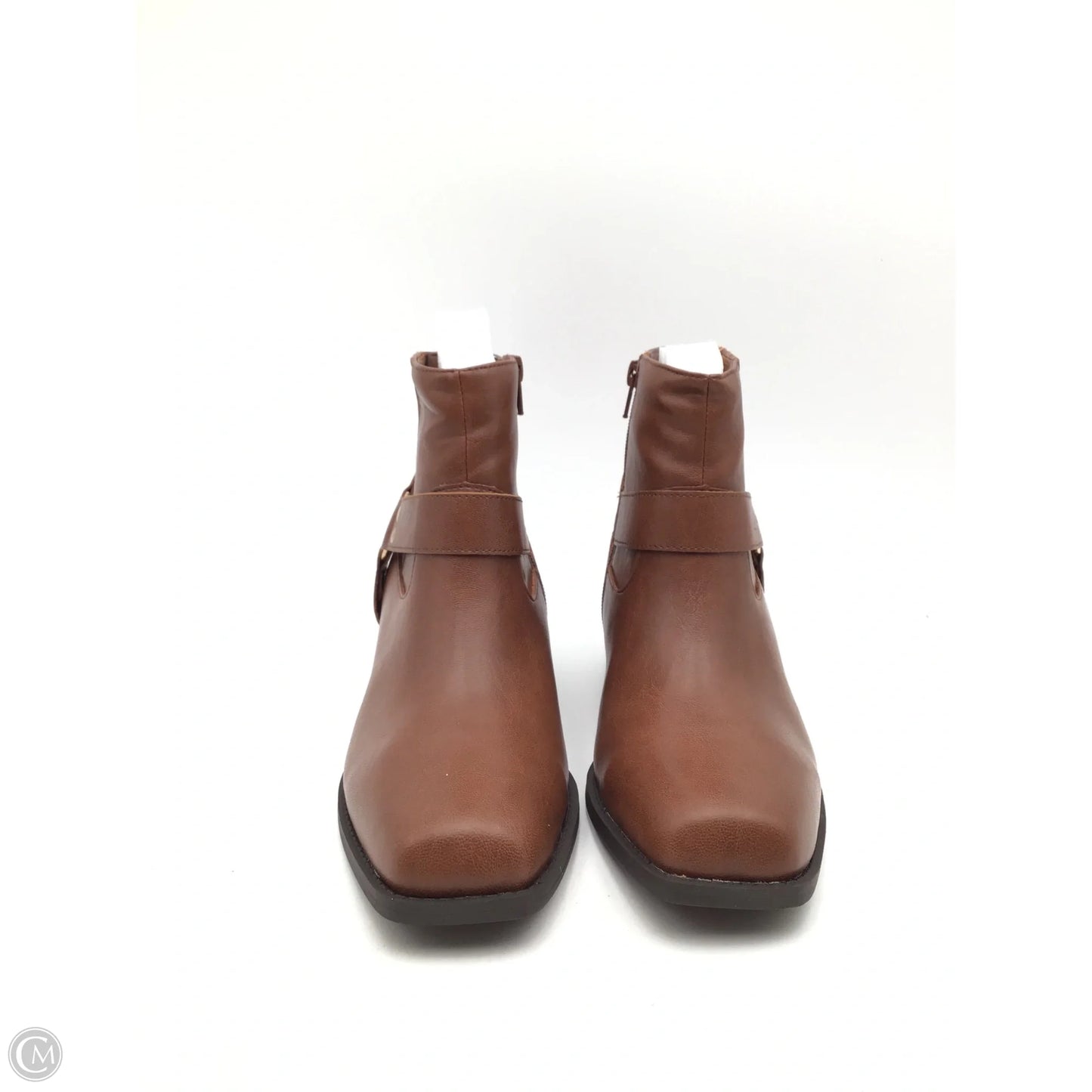 Boots Ankle Flats By Clothes Mentor In Brown, Size: 10