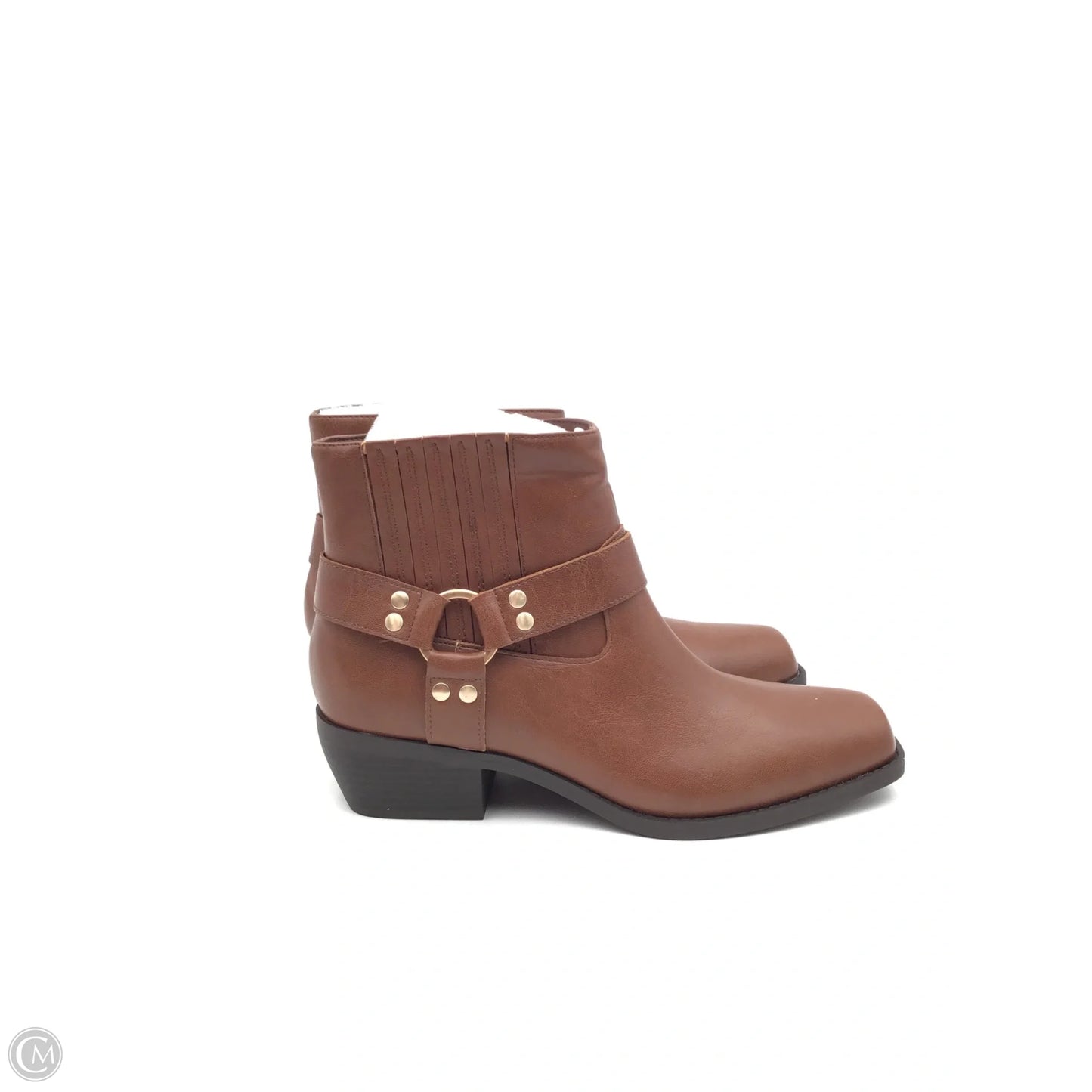 Boots Ankle Flats By Clothes Mentor In Brown, Size: 10