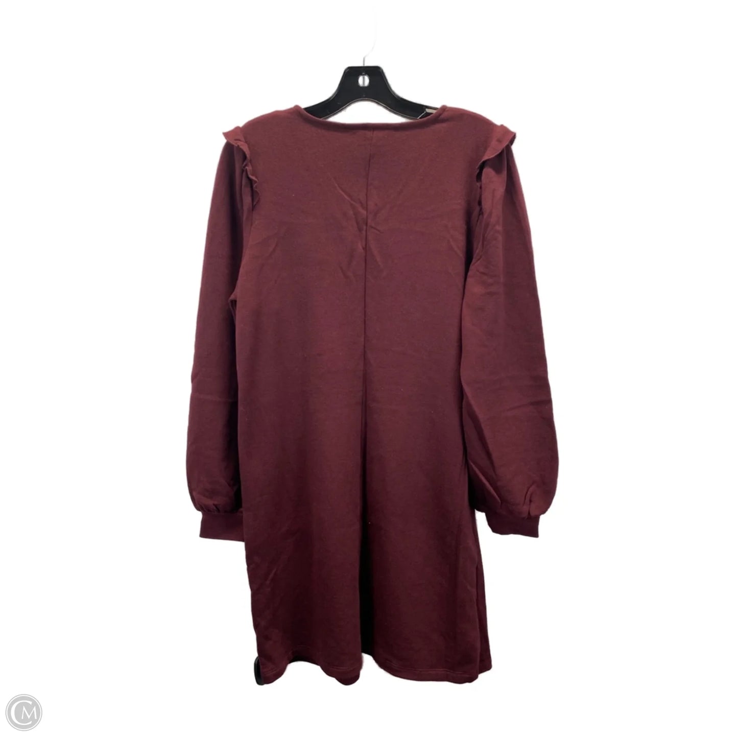 Dress Casual Midi By Nine West In Maroon, Size: L
