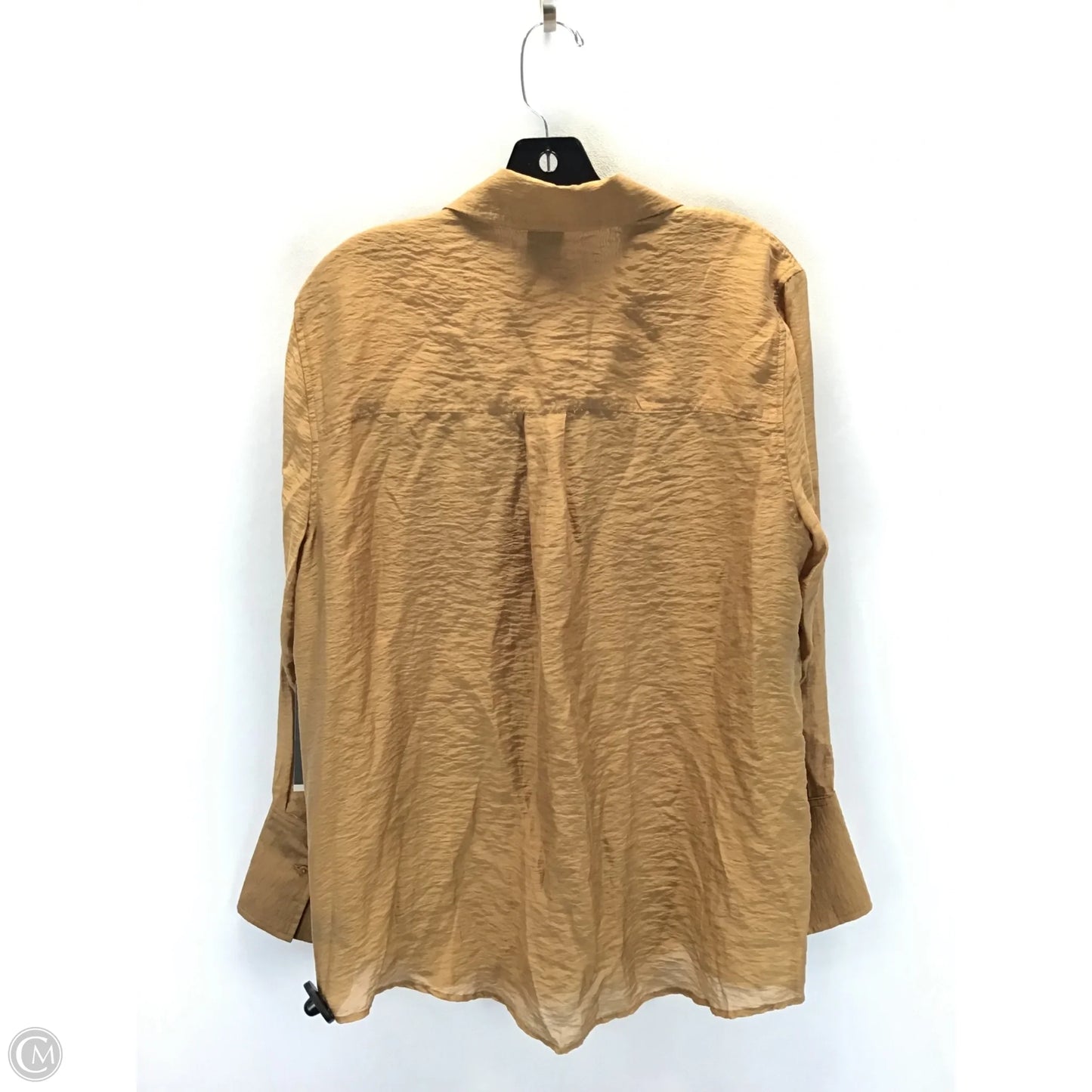 Top Long Sleeve By Worthington In Gold, Size: M