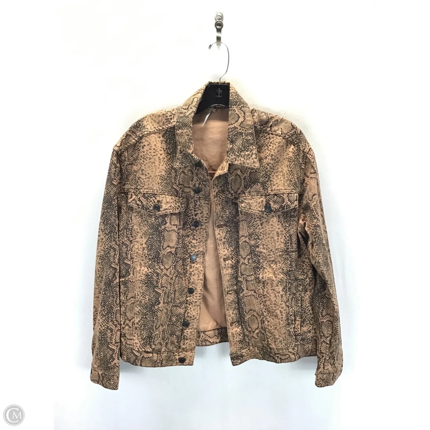 Jacket Denim By Free People In Animal Print, Size: S