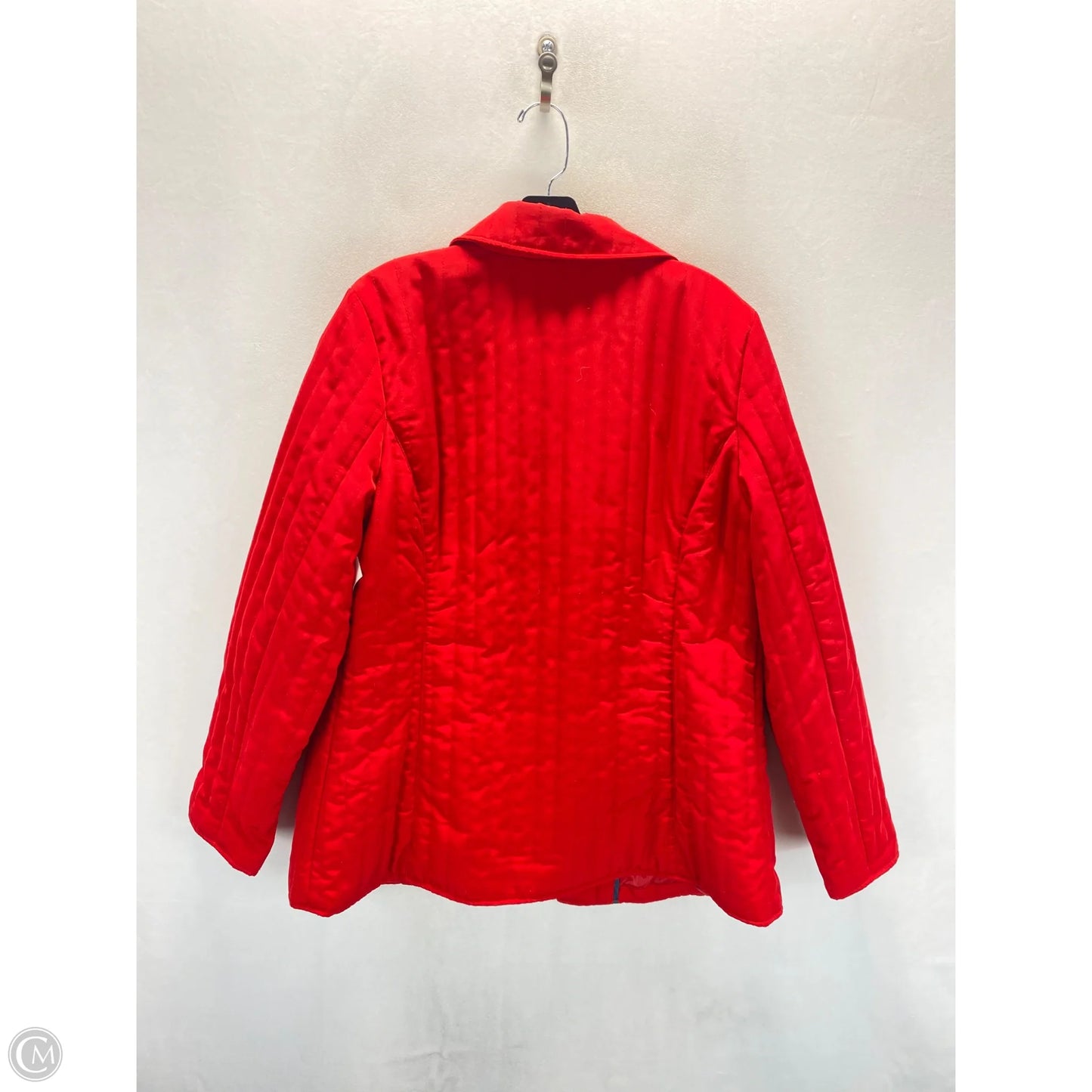 Coat Peacoat By Calvin Klein In Red, Size: L