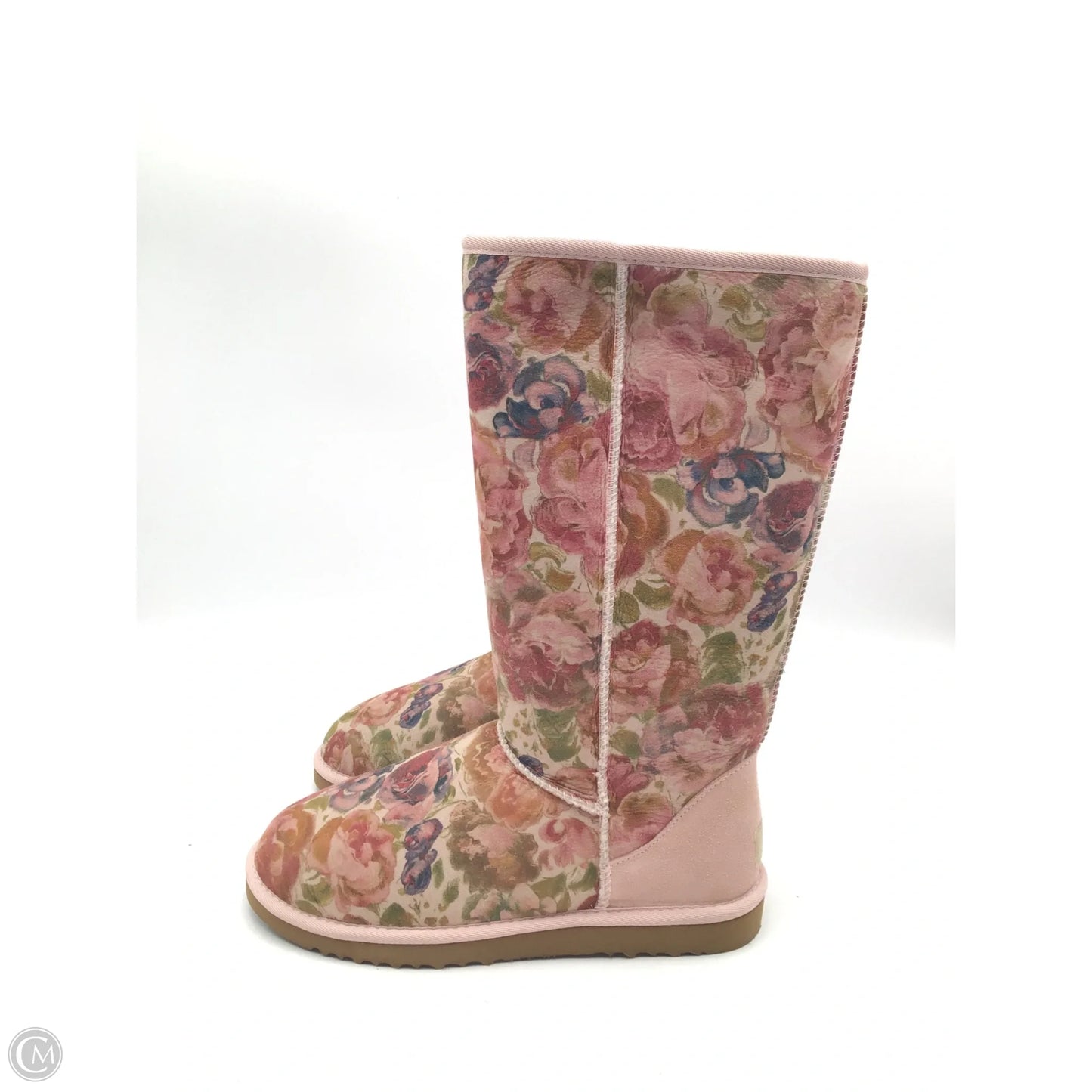 Boots Designer By Ugg In Floral Print, Size: 9