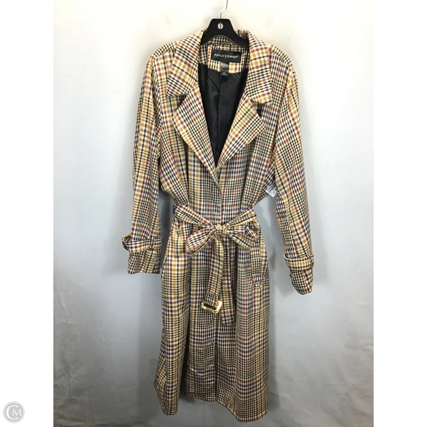 Coat Trench Coat By Ashley Stewart In Multi-colored, Size: 22