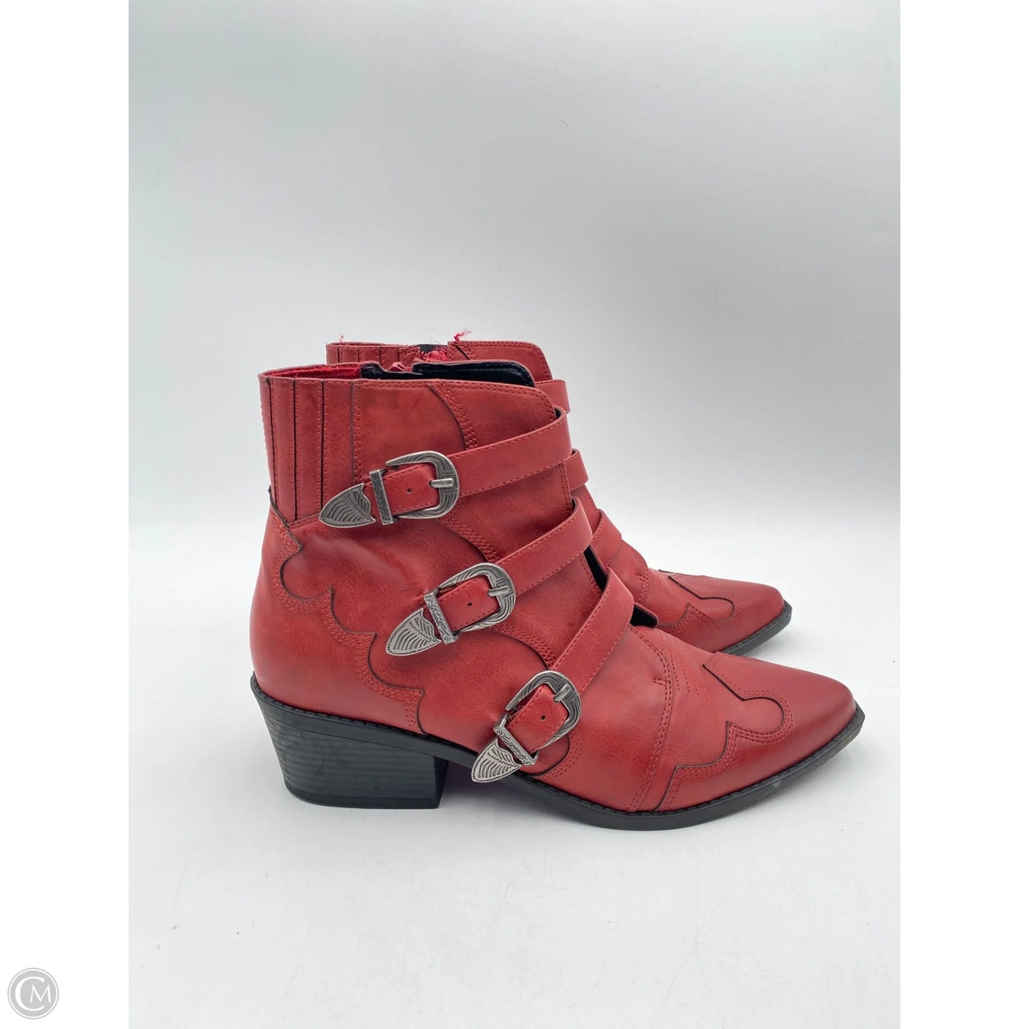 Boots Ankle Heels By American Eagle In Red, Size: 10