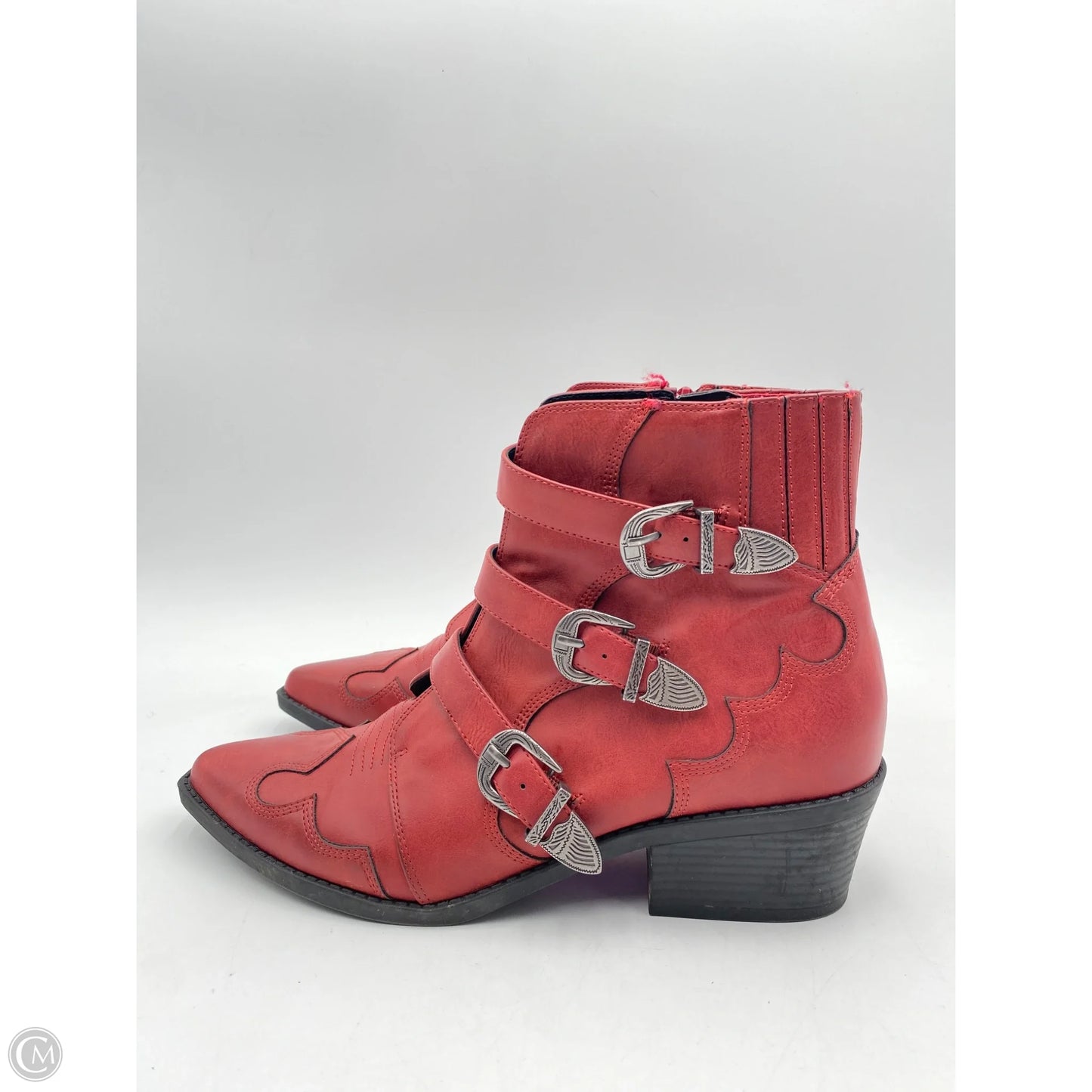 Boots Ankle Heels By American Eagle In Red, Size: 10