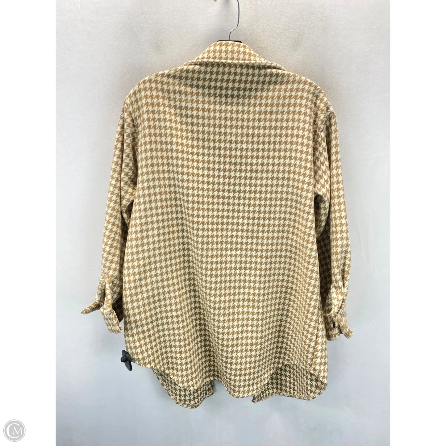 Blazer By Clothes Mentor In Brown & Cream, Size: Xl