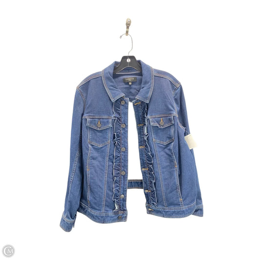 Jacket Denim By Talbots In Blue Denim, Size: 1x