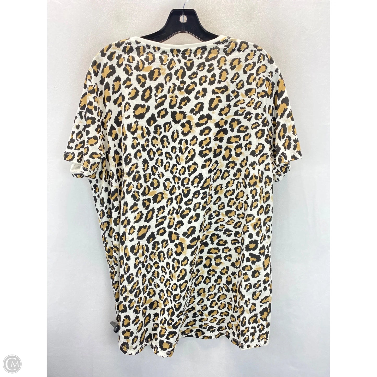 Top Short Sleeve By Zara In Animal Print, Size: Xxl