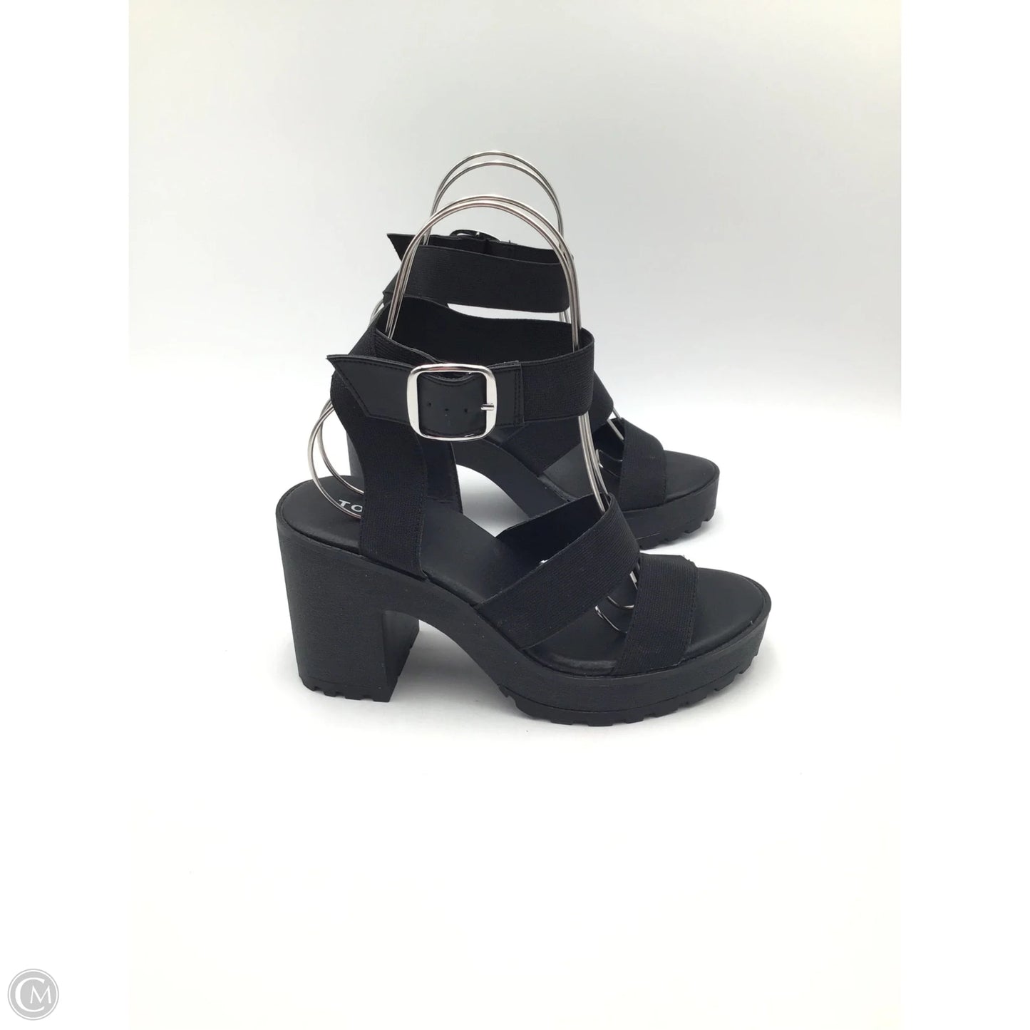 Sandals Heels Block By Torrid In Black, Size: 7.5