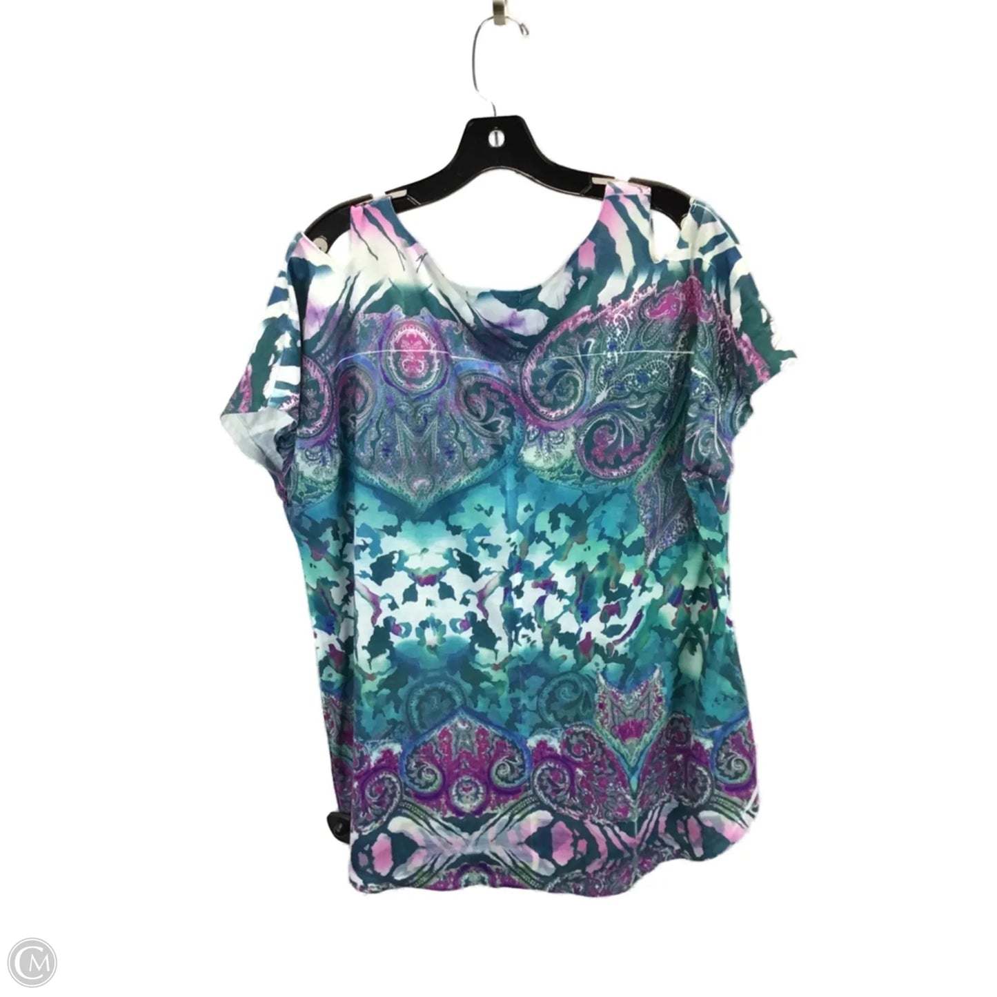 Top Short Sleeve By Style And Co Collection Women In Multi-colored, Size: L