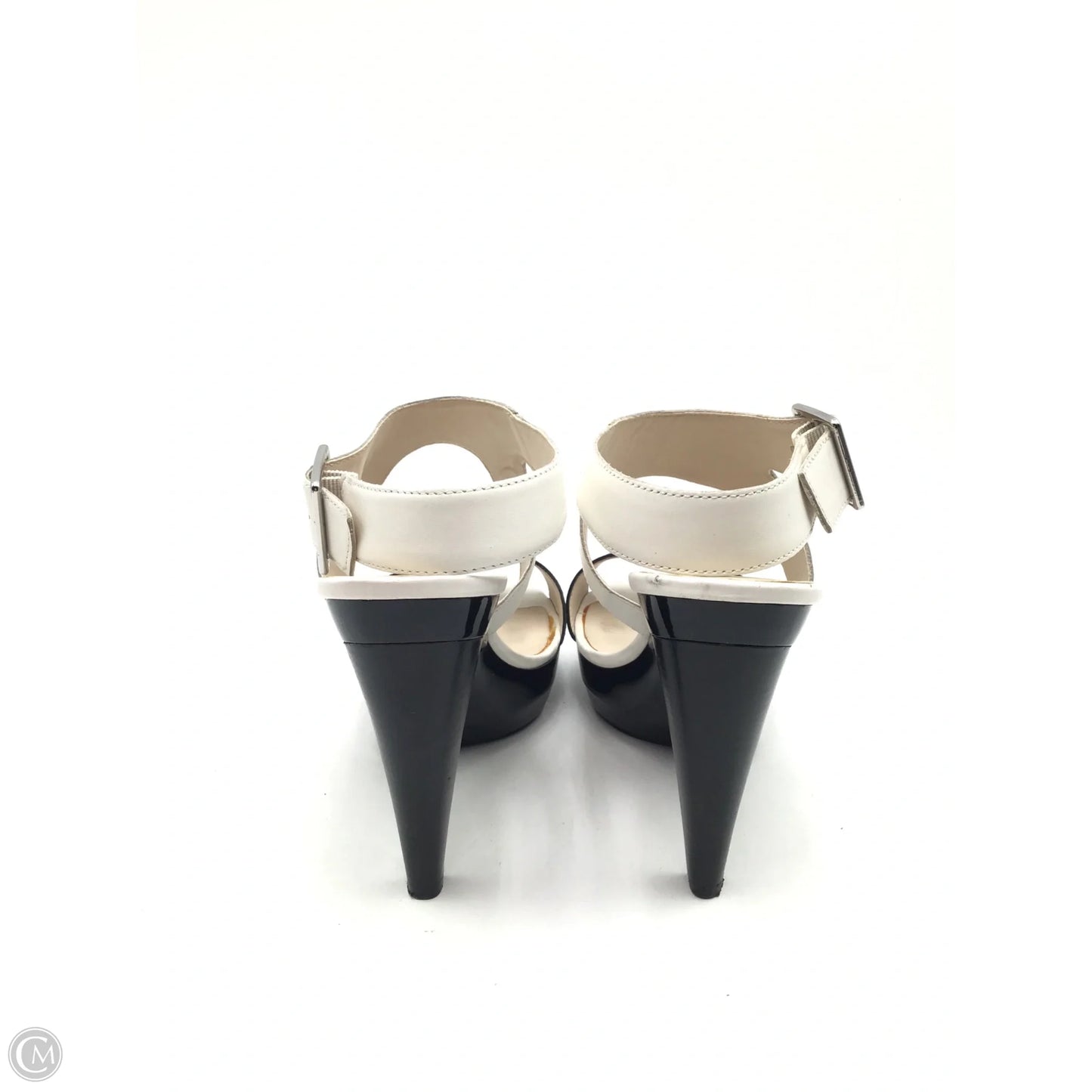 Shoes Heels Platform By Clothes Mentor In Black & White, Size: 9.5
