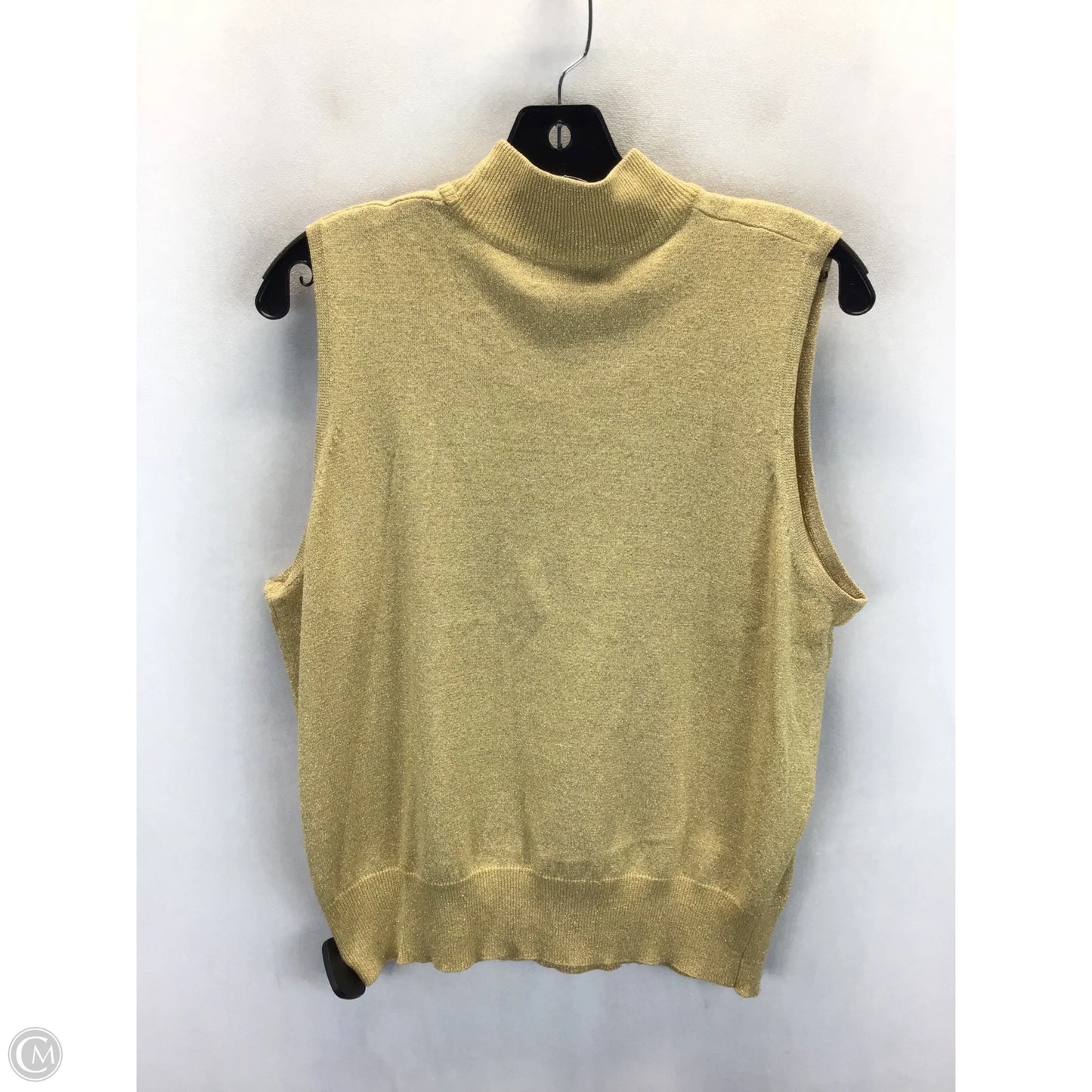 Vest Sweater By Casual Corner In Gold, Size: Xl