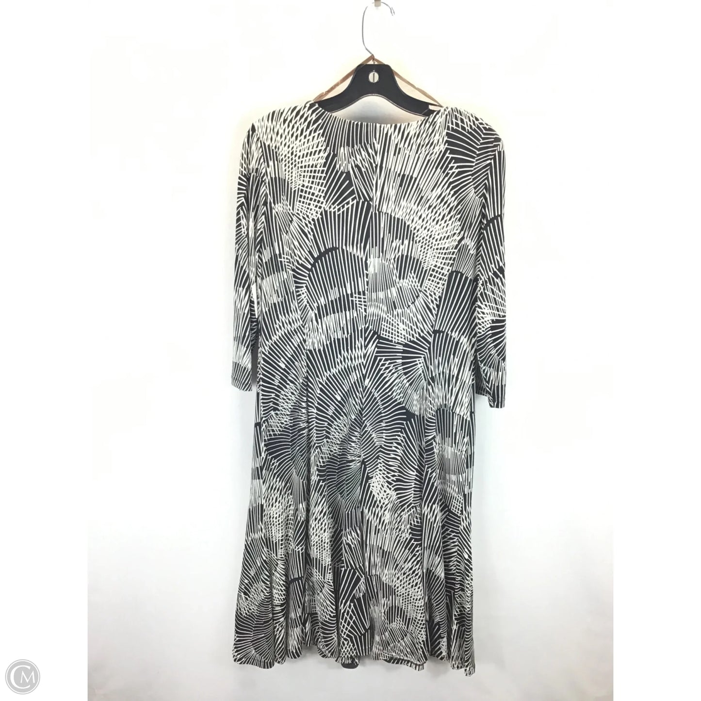 Dress Casual Midi By Anne Klein In Black & White, Size: 12