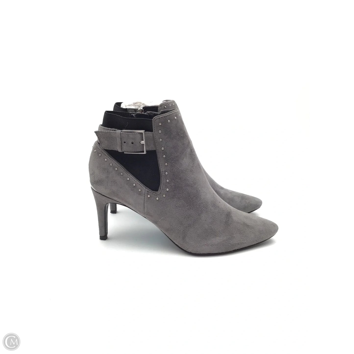 Boots Ankle Heels By Calvin Klein In Grey, Size: 10
