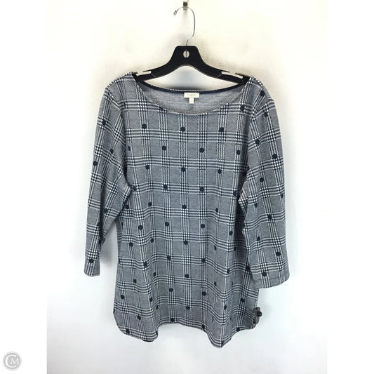 Top Long Sleeve By Talbots In Polkadot Pattern, Size: Xl