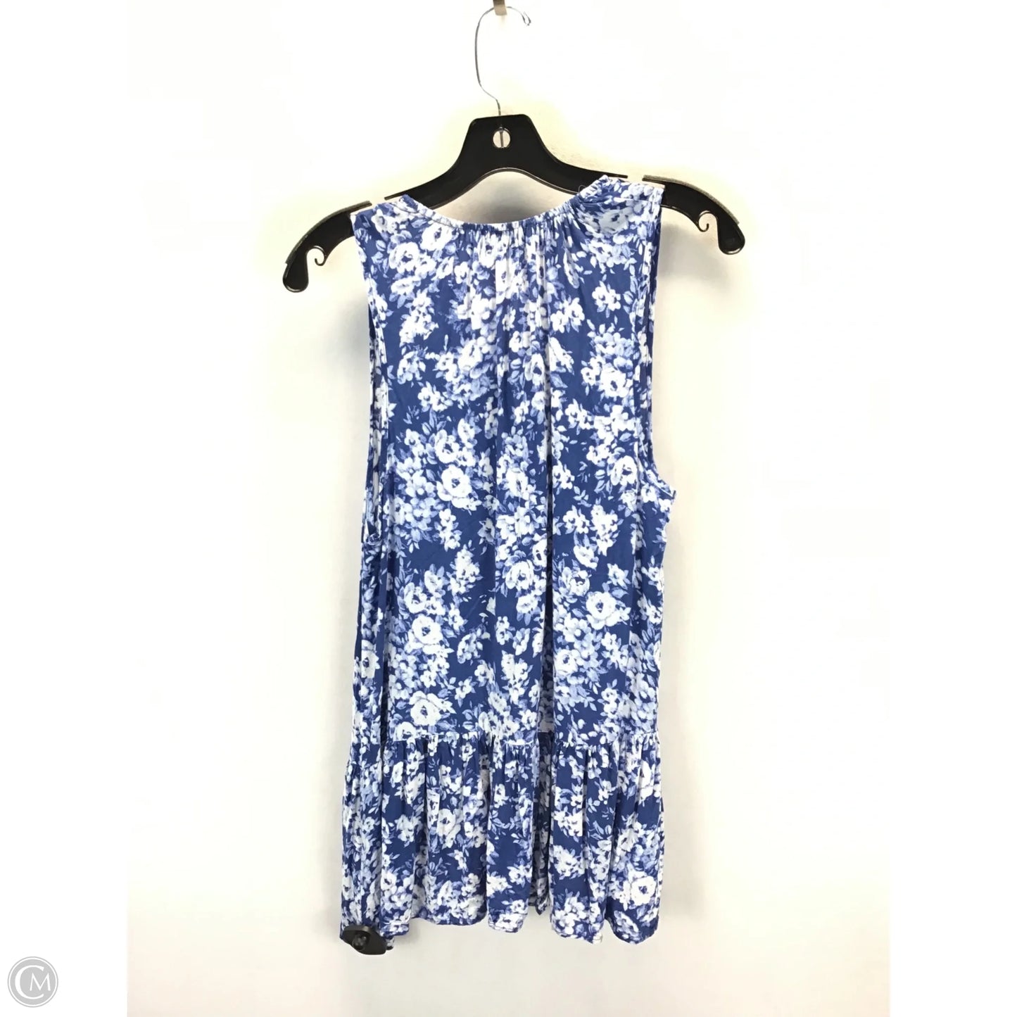 Top Sleeveless By Rachel Zoe In Blue & White, Size: L