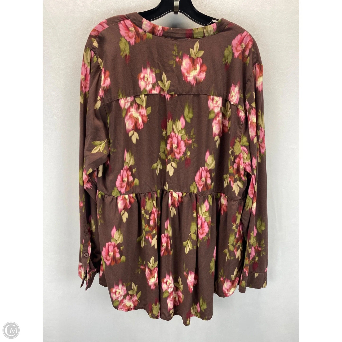 Top Long Sleeve By Torrid In Floral Print, Size: 14