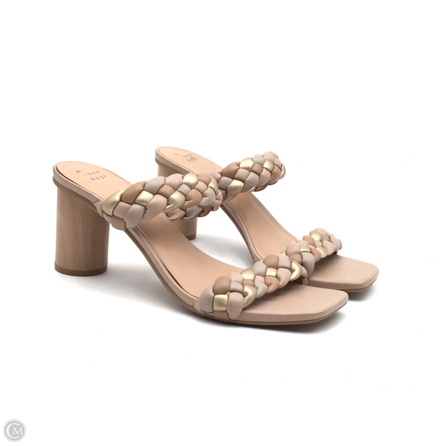 Sandals Heels Block By A New Day In Tan, Size: 10