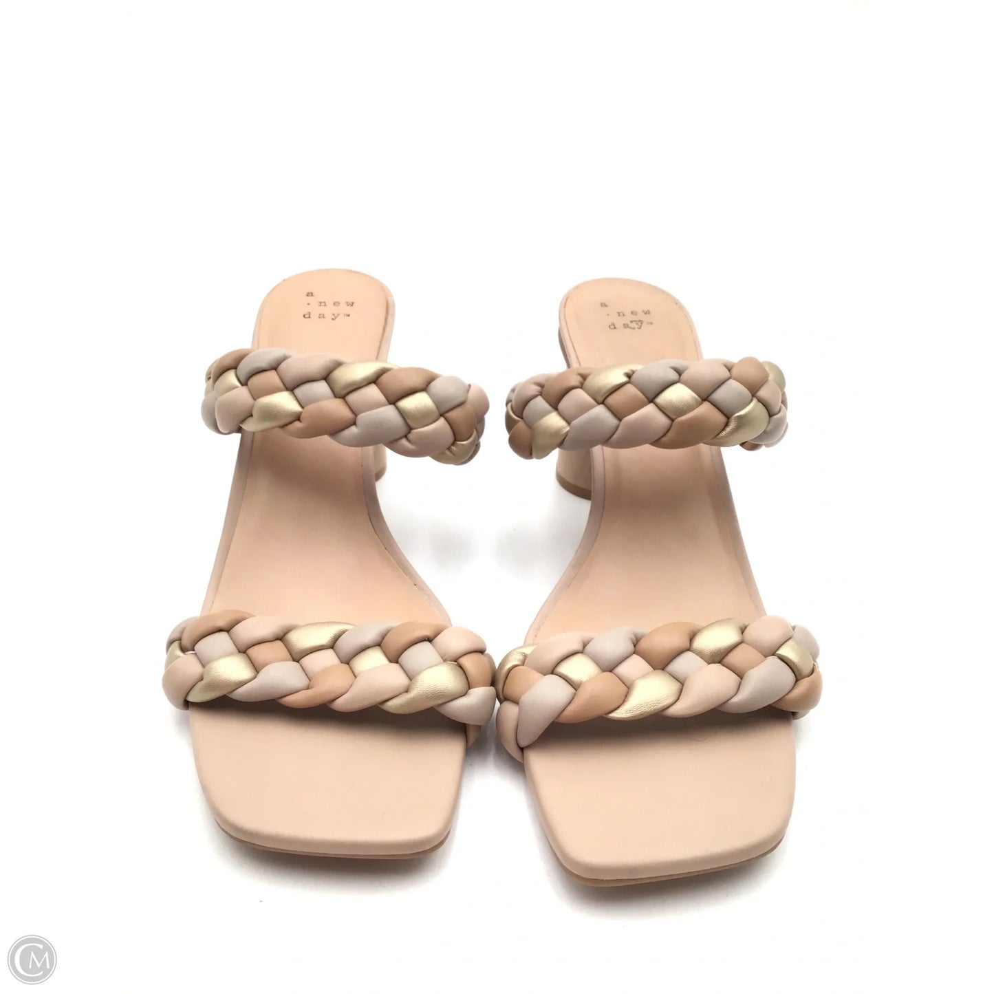 Sandals Heels Block By A New Day In Tan, Size: 10