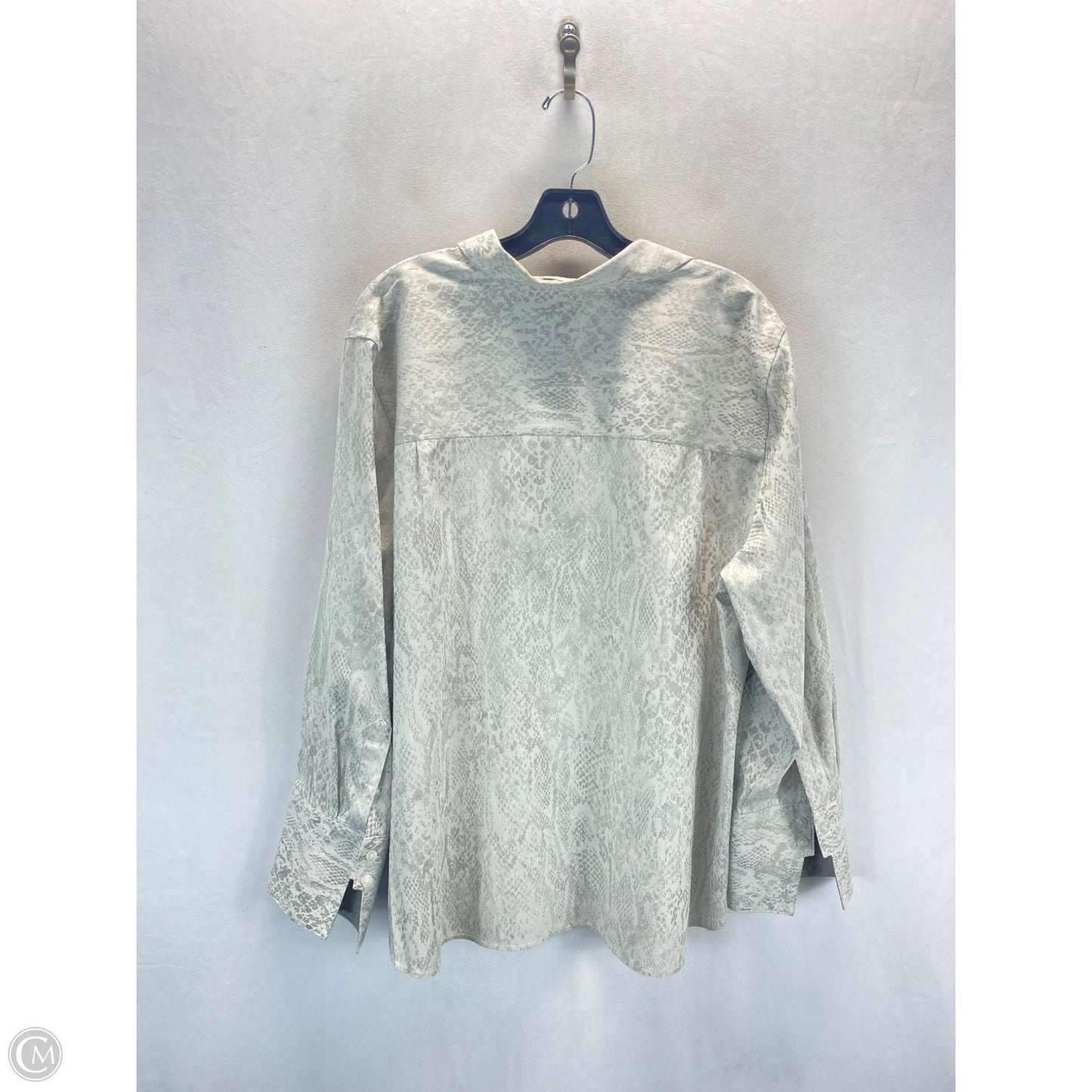 Top Long Sleeve By Chicos In Grey, Size: Xxl