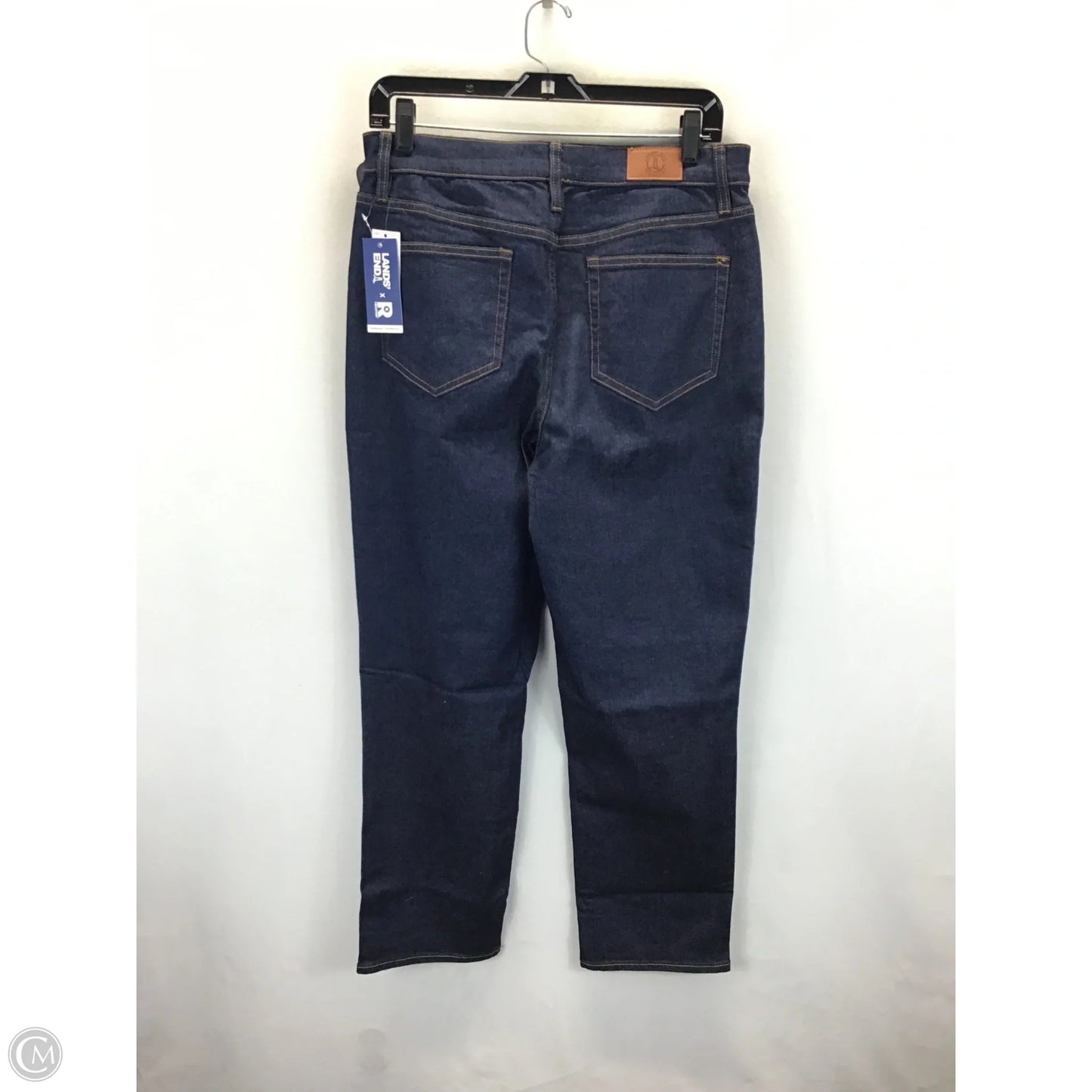 Jeans Straight By Lands End In Blue, Size: 12