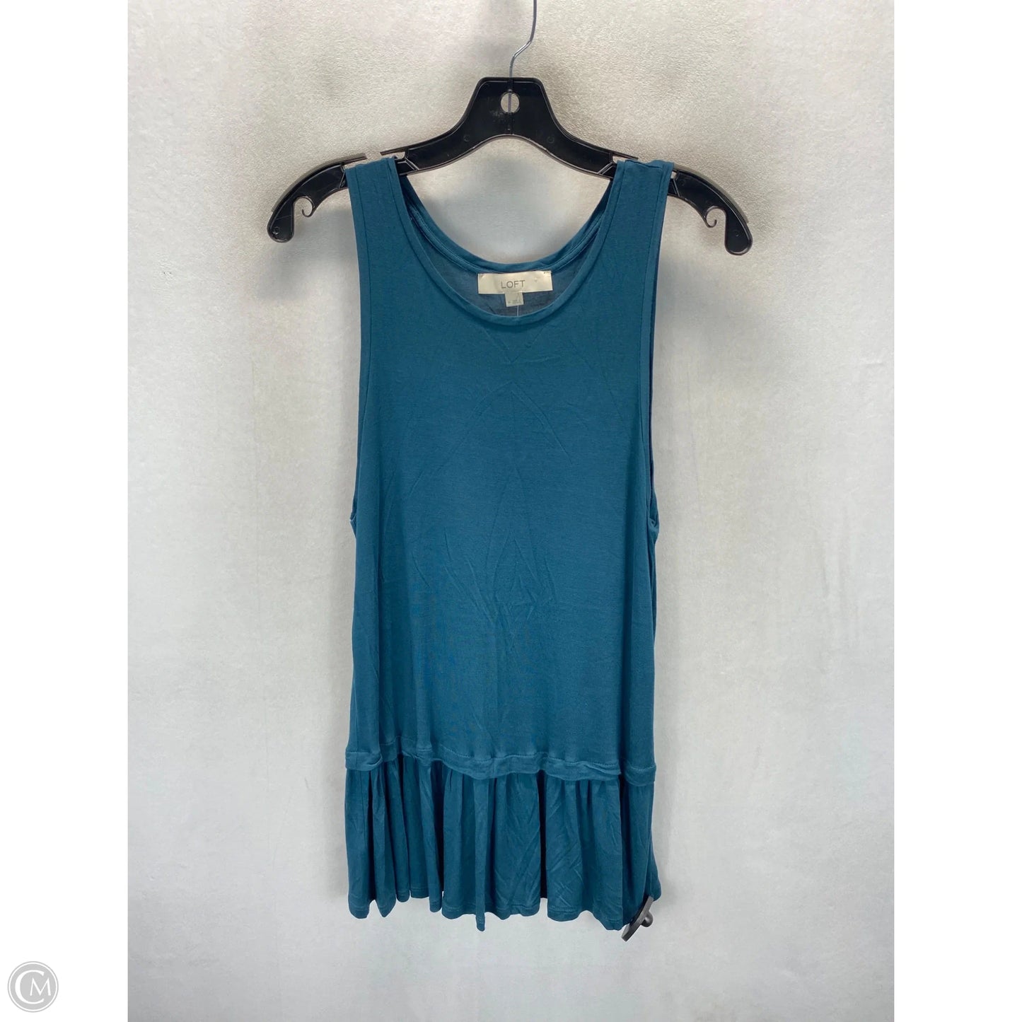 Top Sleeveless By Loft In Teal, Size: M