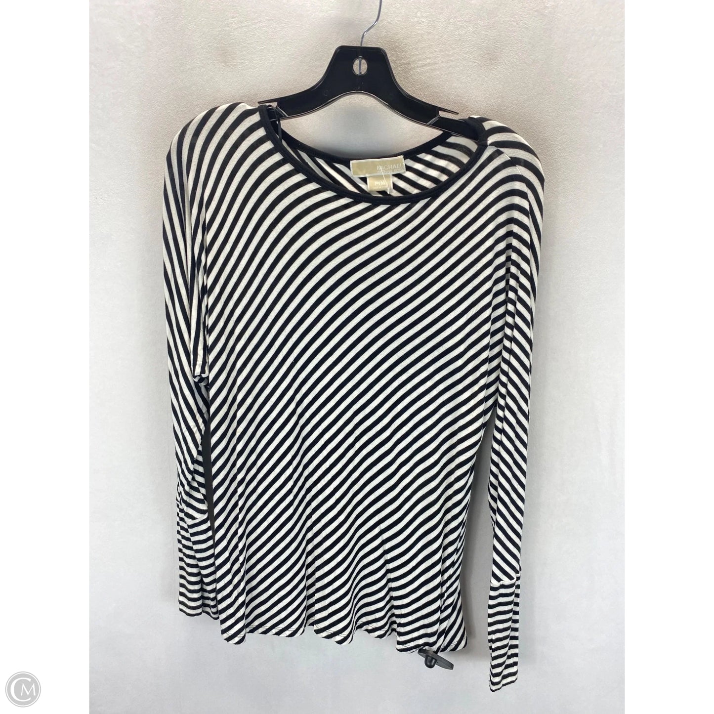 Top Long Sleeve By Michael By Michael Kors In Striped Pattern, Size: Mp