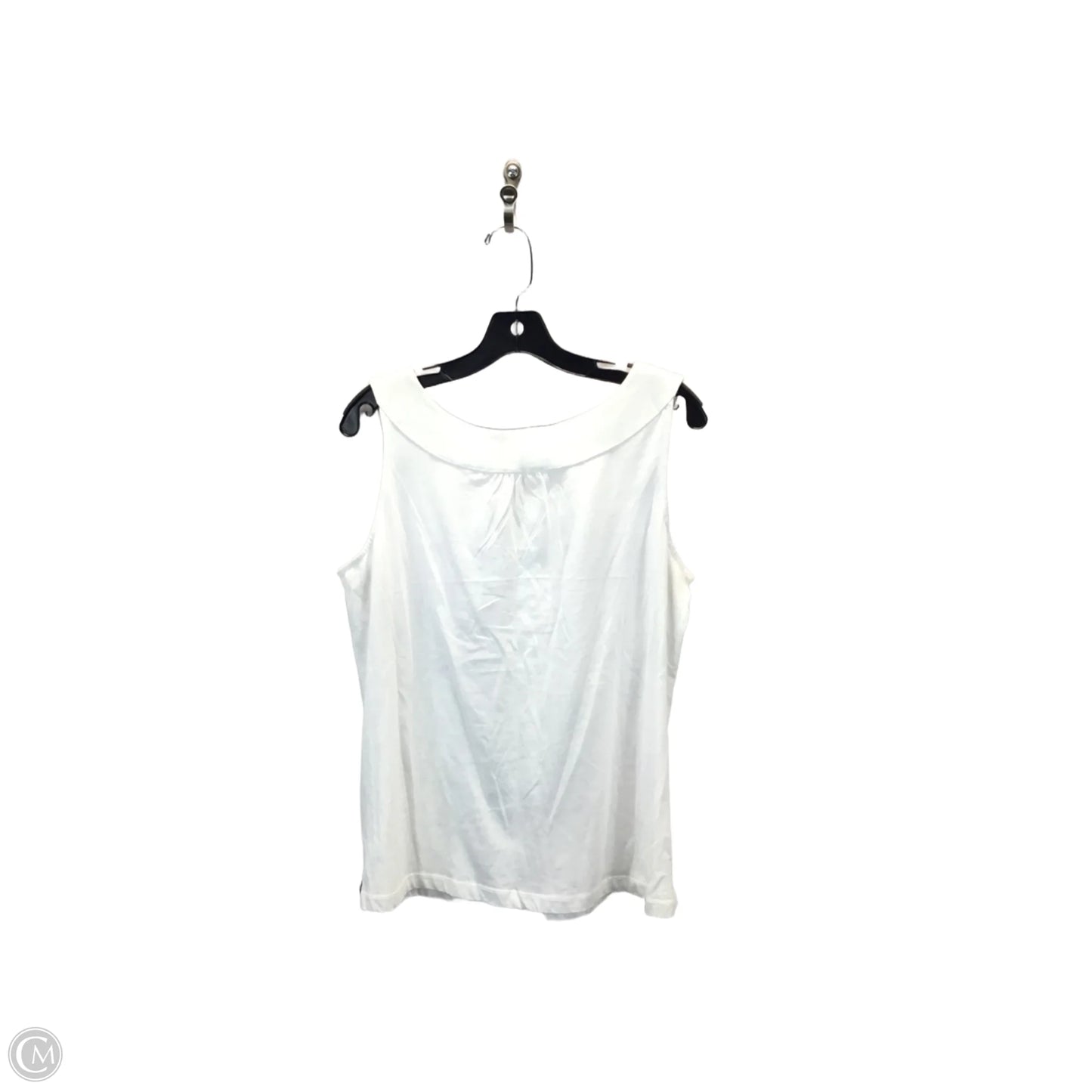 Top Sleeveless By Carolyn Taylor In White, Size: Xl