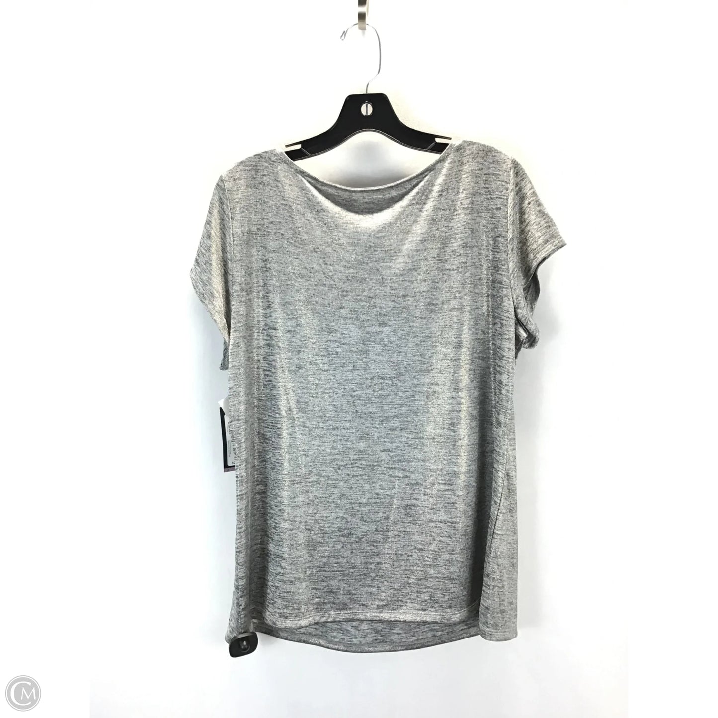 Top Short Sleeve By Worthington In Silver, Size: 1x