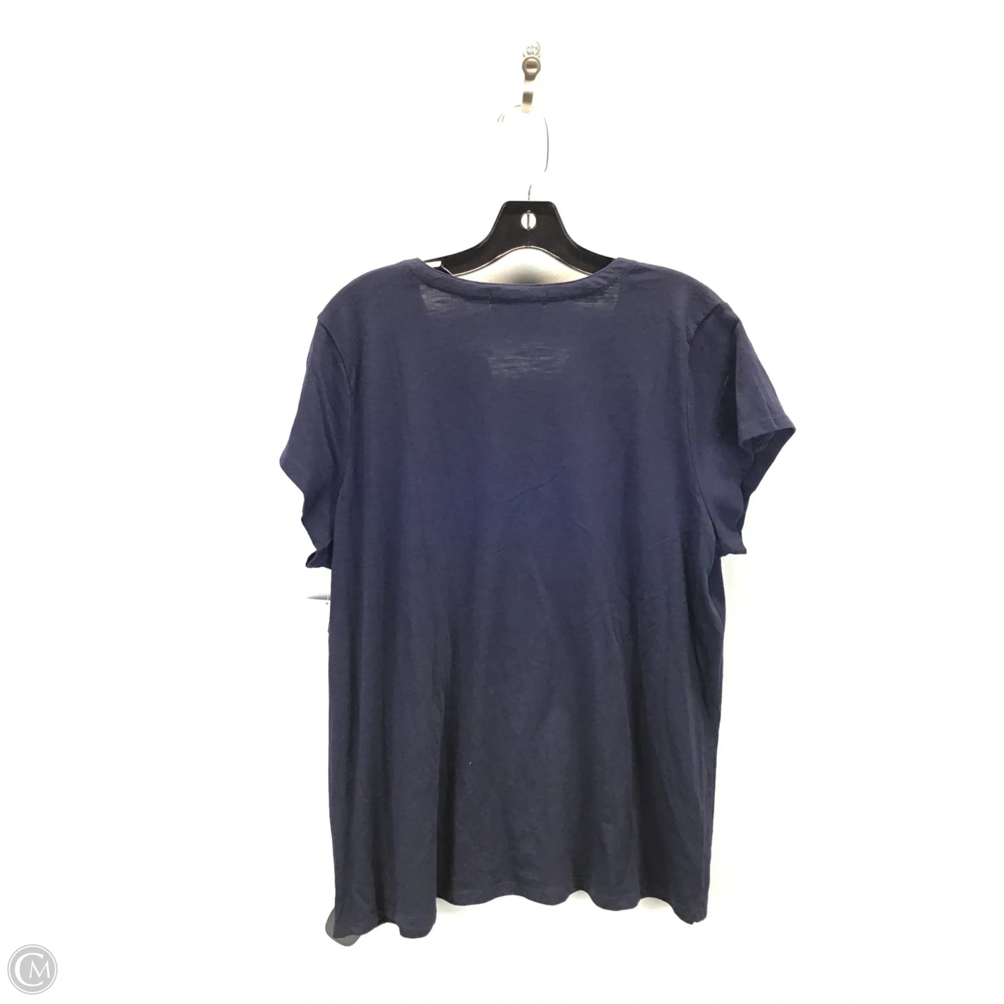 Top Short Sleeve By Retrology In Navy, Size: 1x