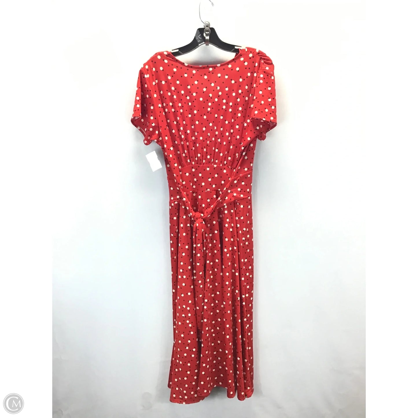 Dress Casual Midi By Clothes Mentor In Polkadot Pattern, Size: 2x