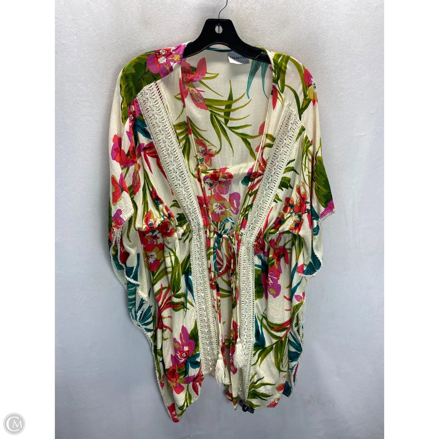Kimono By Clothes Mentor In Floral Print, Size: M