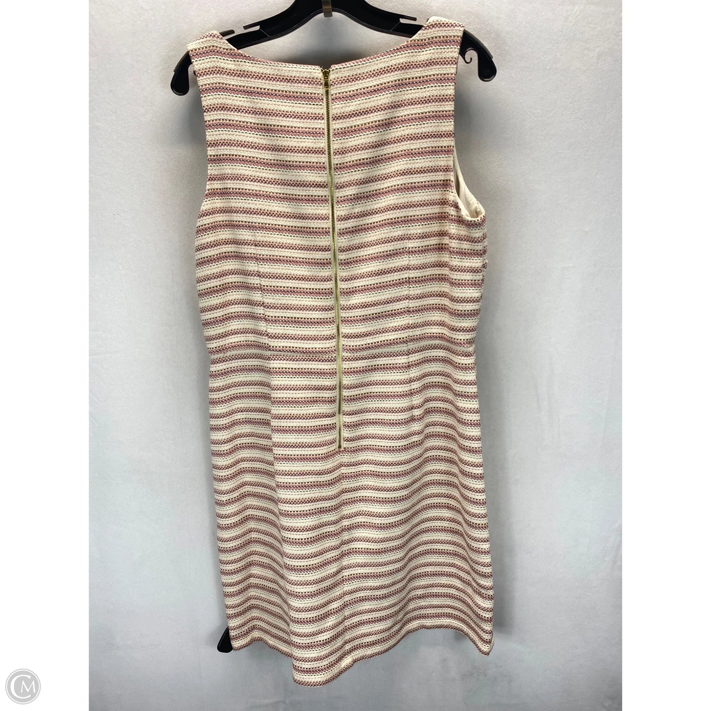 Dress Casual Midi By Loft In Striped Pattern, Size: 12
