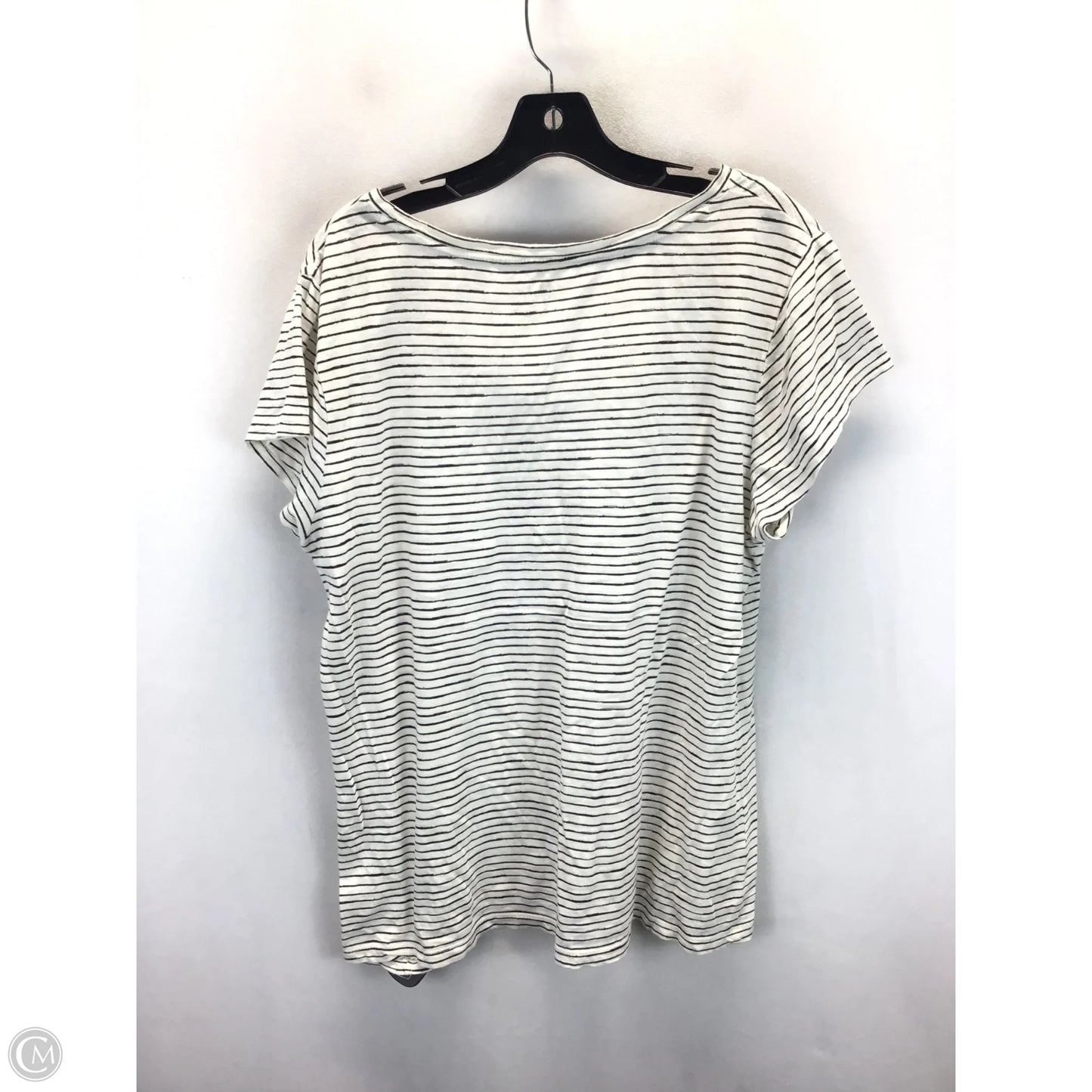 Top Short Sleeve By Style And Company In Striped Pattern, Size: Xl