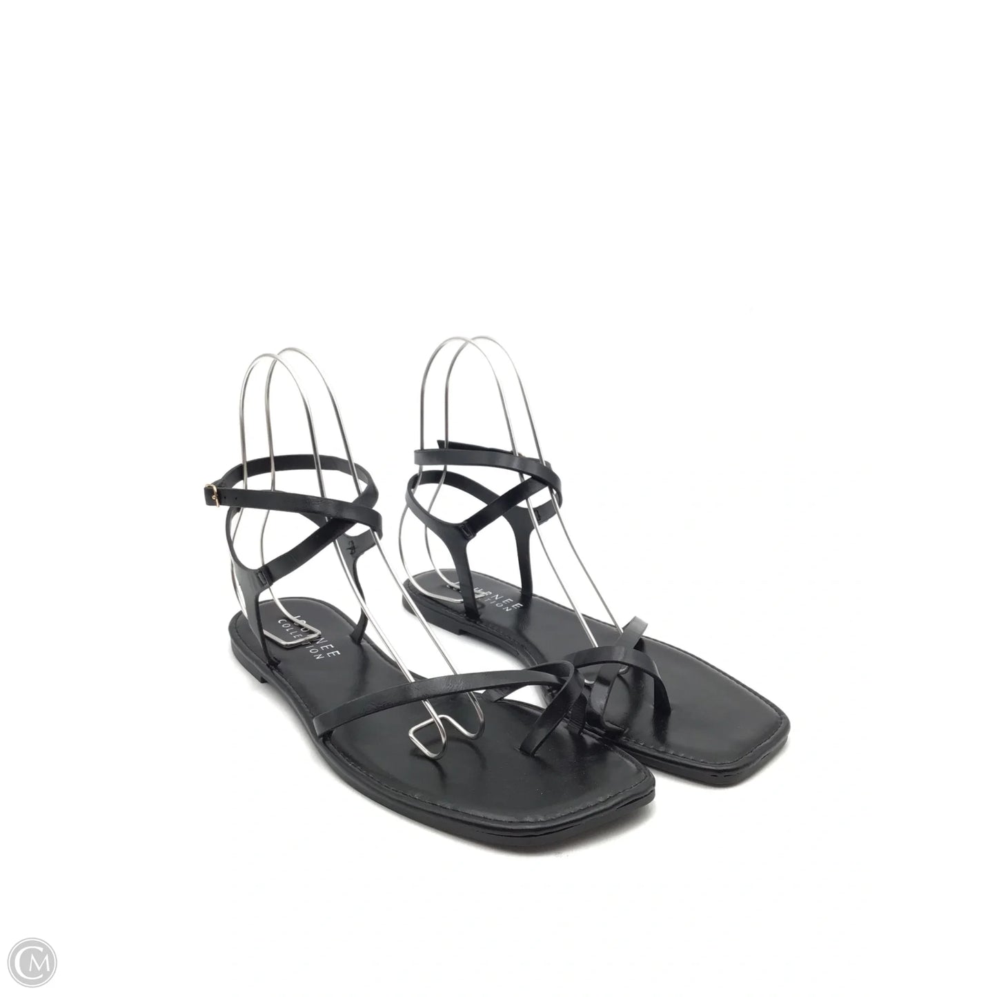 Sandals Flats By Journee In Black, Size: 11