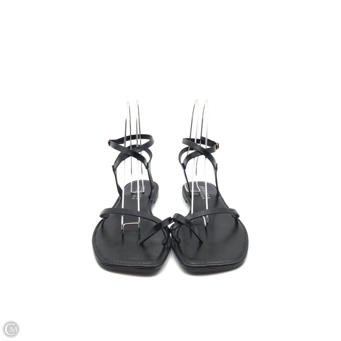 Sandals Flats By Journee In Black, Size: 11