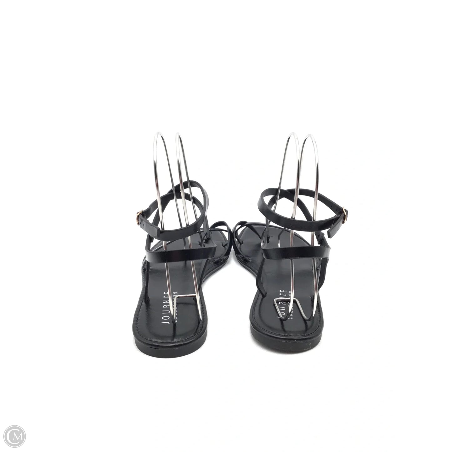 Sandals Flats By Journee In Black, Size: 11