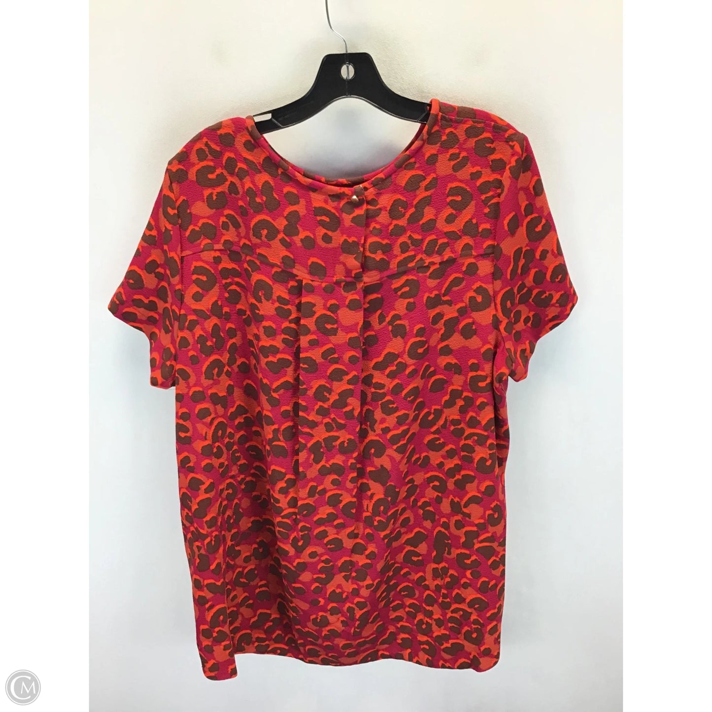 Top Short Sleeve By Stylus In Animal Print, Size: Xl